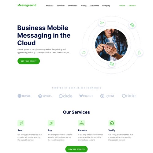 Messaging website Design by ⚡️unbox.style⚡️