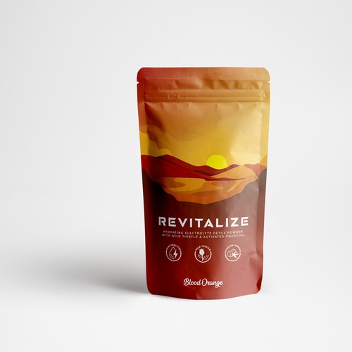 Design Minimalistic, Modern Packaging for Hydrating Electrolyte Detox Powder - Revitalize Design by interaksi