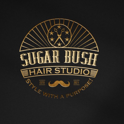 A fusion logo for a luxury Hair Studio Design by anapekic