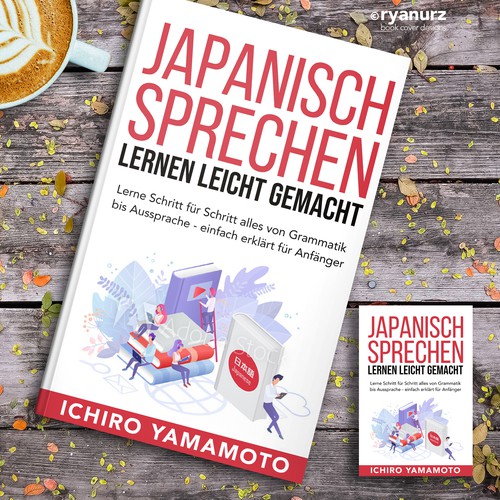 Book Cover: Learning to speak Japanese-ontwerp door ryanurz