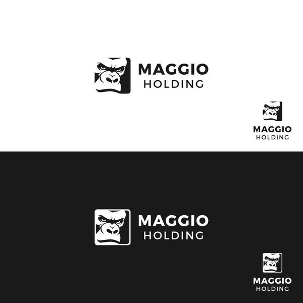 Bold logo for a holding.