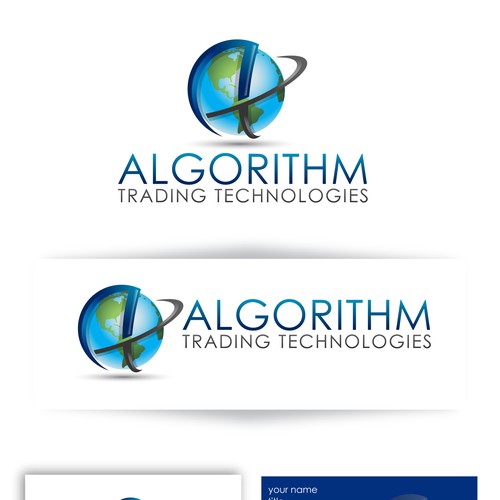 logo and business card for Algorithm Trading Technologies Design by eye_window