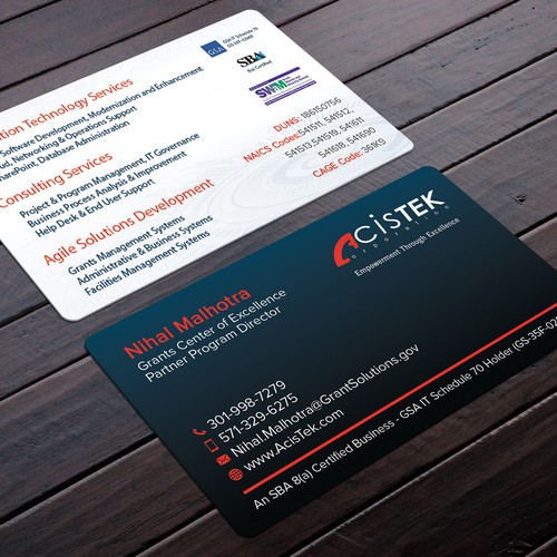 Modernizing Corporate Business Card Visitenkarte Wettbewerb