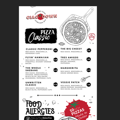 Legendary Pizza Menu Boards for adventurers Design by ✒️ Maii.sh