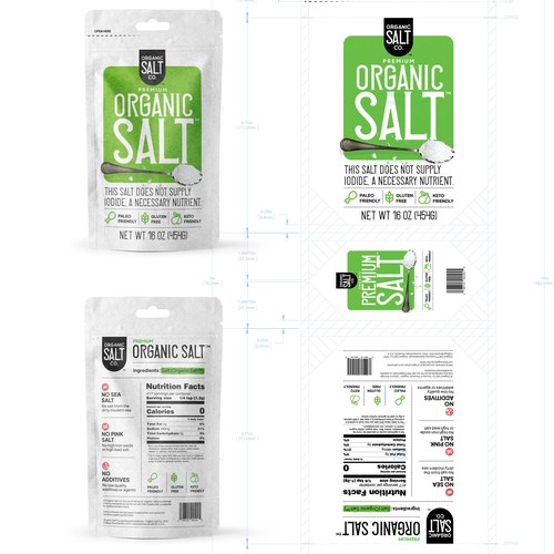 Stand-Up Pouch (Branded Salt Design) Design by luisashala