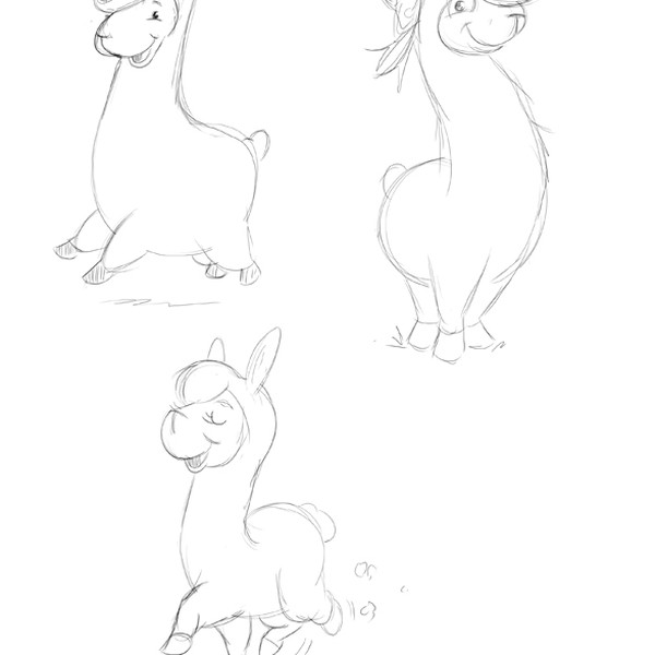  Cutie Llama Sketch