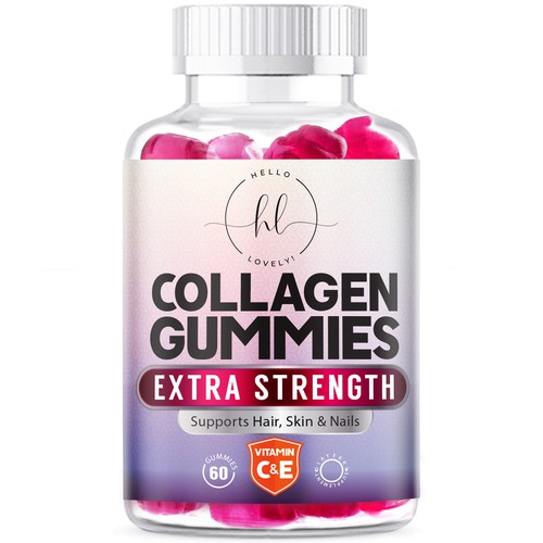 Hello Lovely needs a Collagen Gummies product label Ontwerp door agooshe