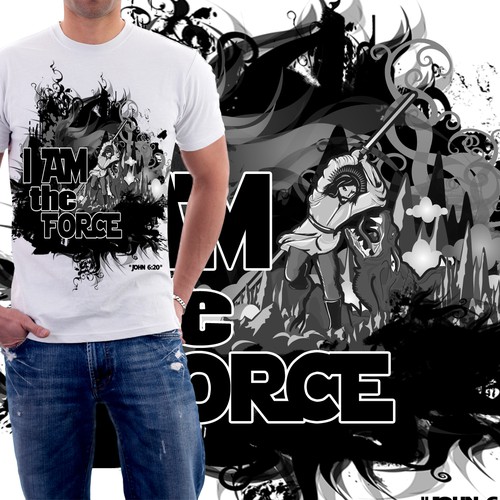 Jedi Jesus t-shirt Design by Monkey940