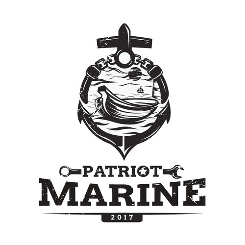 New marine repair company needs a modern classic logo. Design by fakwiojfioawh