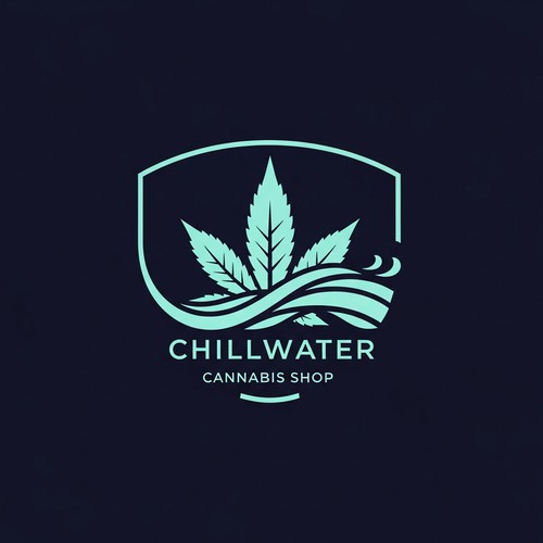 Chillwater Cannabis Shop Logo - Calm the Noise, Find Your Better Design by Kavinda Malaka