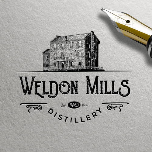 Logo for Distillery with Historic House | Logo & brand identity pack ...