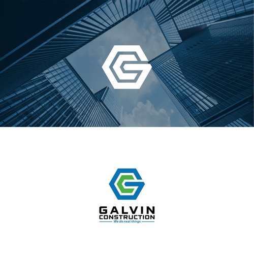 galvin construction logo Design by -[ WizArt ]-