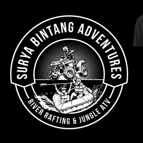 vintage bali jungle rafting Design by Sendisign