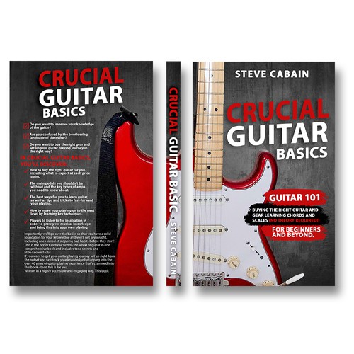Need a powerful and eye catching design for a book about guitar. Design by Yohsy