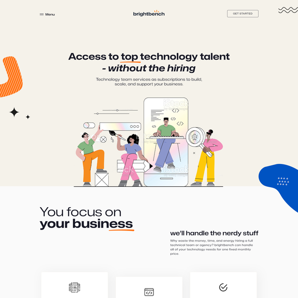 Design by thecreatv titled "Homepage design for software development and IT services company"