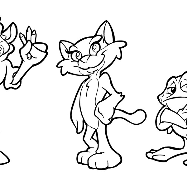 Create Characters for a children's coloring book