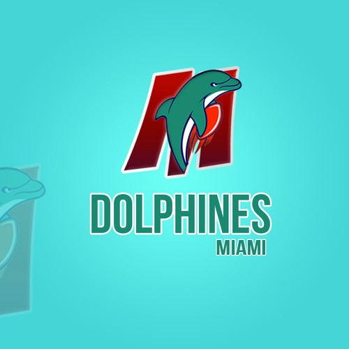 99designs community contest: Help the Miami Dolphins NFL team re-design its logo! Design by Crystalice Designz