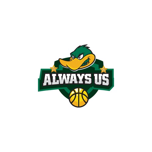 Basketball Logo for Always Us - Your Winning Logo Featured on Major Sports Network Design by Brandbug