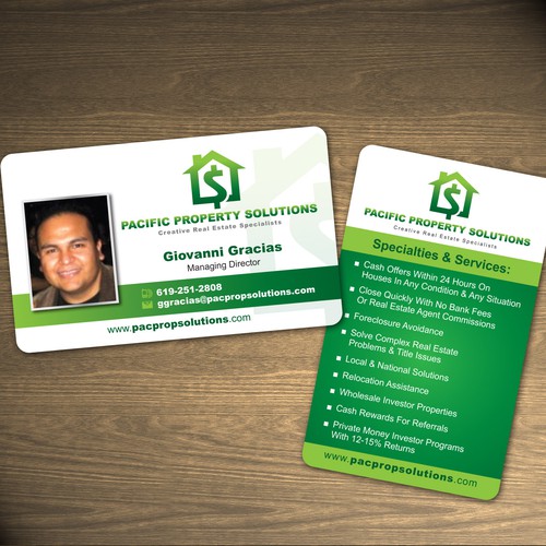 Create the next business card for Pacific Property Solutions! Ontwerp door Tcmenk