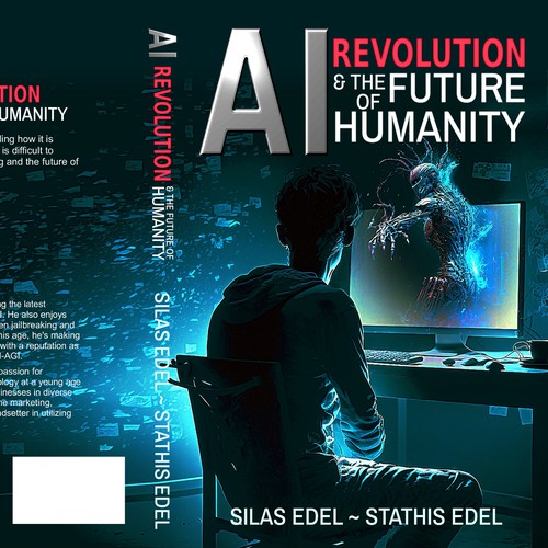 Futuristic AI Book Cover - AI vs Humans/Dark Design by SusansArt