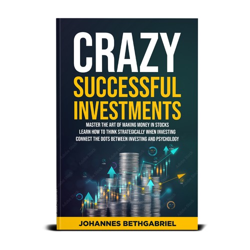 Powerful Book Cover for an Investing book that helps to Build Wealth in the Stock Market Design by T.Primada