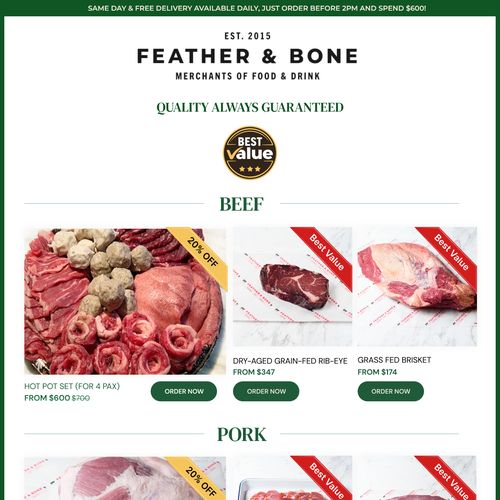 Meat.!!! eye catching edm to sell meat online