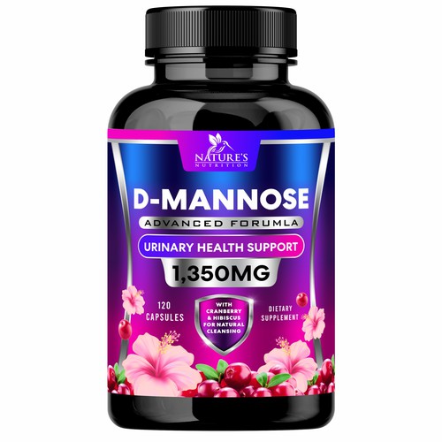 Colorful D-Mannose Design Needed for Nature's Nutrition Design réalisé par GenScythe