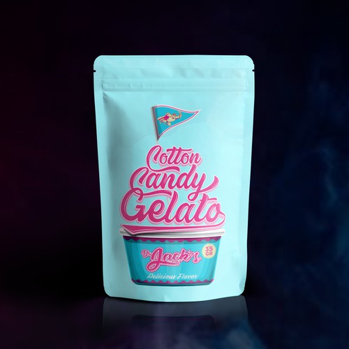 Designs Cotton Candy gelato cannabis bag Product packaging contest