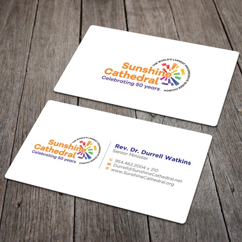 Business Card for Growing Progressing LGBTQ Church Design by Rskylight