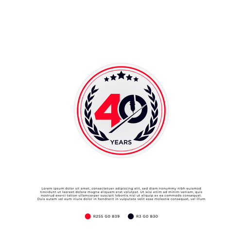 Looking for a modern, expressive 40 years jubilee logo Design by Alexa_27