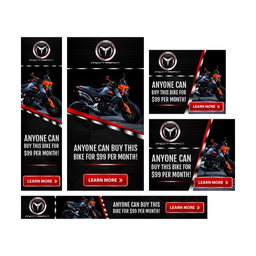 Design an awesome product launch banner for a motorcycle finance