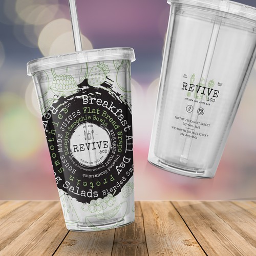 HELP!!!!! Modern juice bar  looking for cup design for togo cups Design réalisé par zzzArt