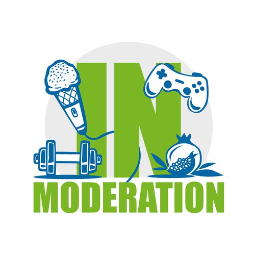 Update a logo for a fun health based podcast - In Moderation Design by Storiebird