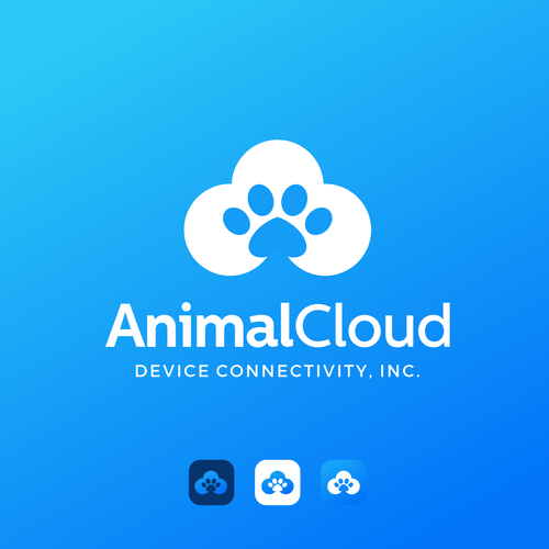 Animal Cloud Device Connectivity logo that rocks as an animal & humanity forward tech company!! Design by Nandatama ✪