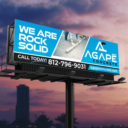 AN AMAZING CONCRETE COMPANY BILLBOARD NEEDED Aprox 14’ tall and 48’ wide Design by SoftSkills