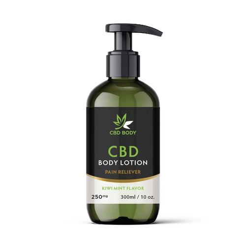 CBD Body Lotion Label Design Contest Design by MMX