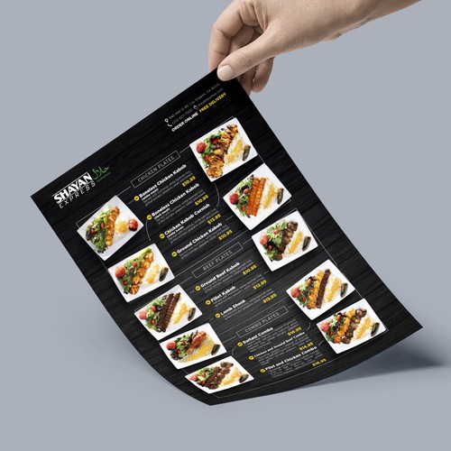 Design a menu for middle eastern restarant Réalisé par Levy Camara