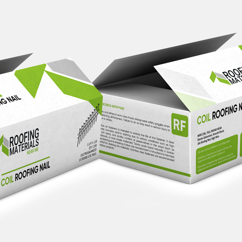 Completely new product package design for nails in the roofing industry. Design by SONUPARMAR