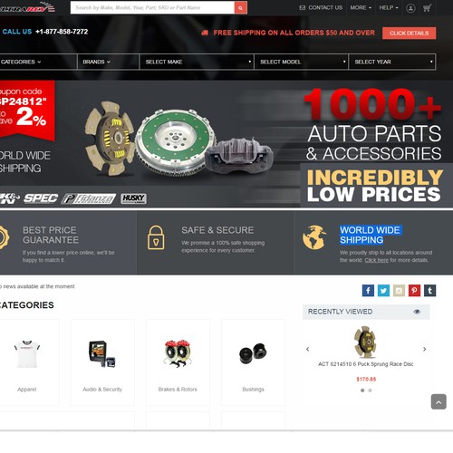 Home Page Banner Design For Automotive Aftermarket Parts Store Banner Ad Contest 99designs