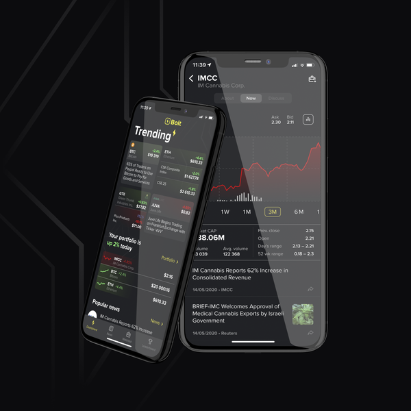 Design by rustep titled "Bolt - fintech app UI\UX"