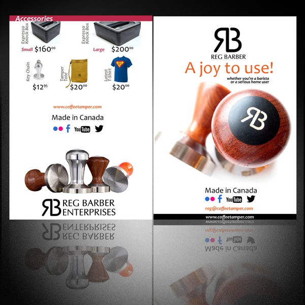 Design by IoanaLuca titled "Flyer for Coffee Tamper"