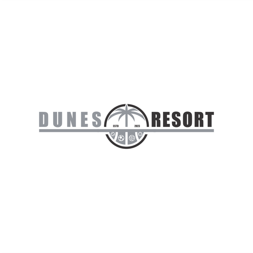 DUNESRESORT Basketball court logo. Diseño de via_oktav