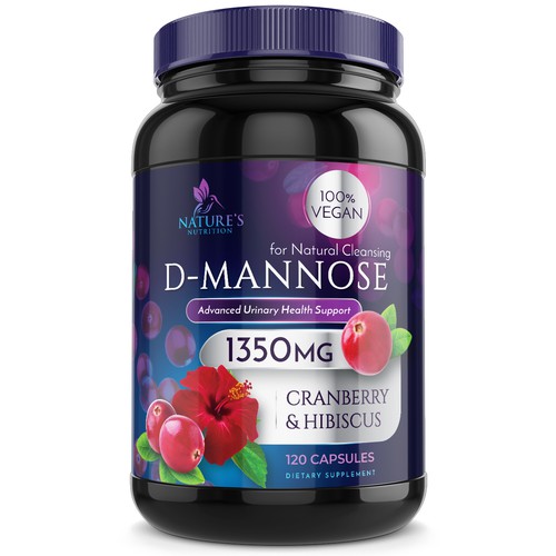 Colorful D-Mannose Design Needed for Nature's Nutrition Design von Wfemme