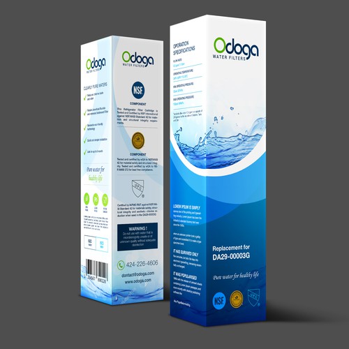 Looking for modern & luxurious redesign of water filter packaging Design by UniqueHub