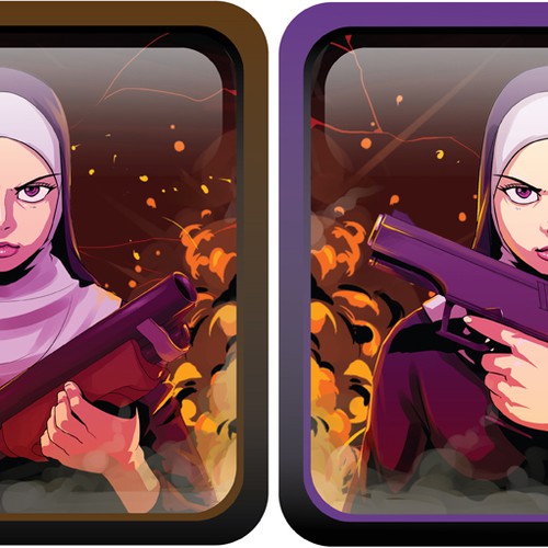 New icon for nuns fighting with monsters game Design por nana7