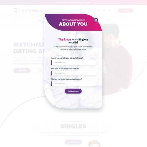 Modern & Sleek Design to Attract Singles who are Stuck at Dating Design by Infinityデザイナー