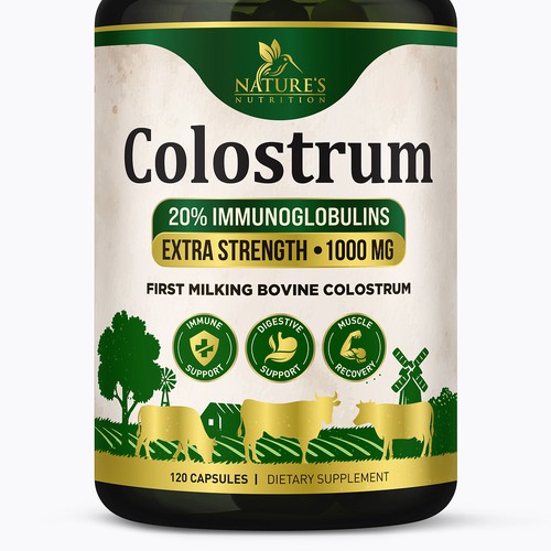 Powerful, Colostrum Design Needed for Nature's Nutrition Design by FreshApple@Michelle