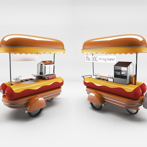 Food Cart To Sell Gourmet Hot Dog Design by Plince