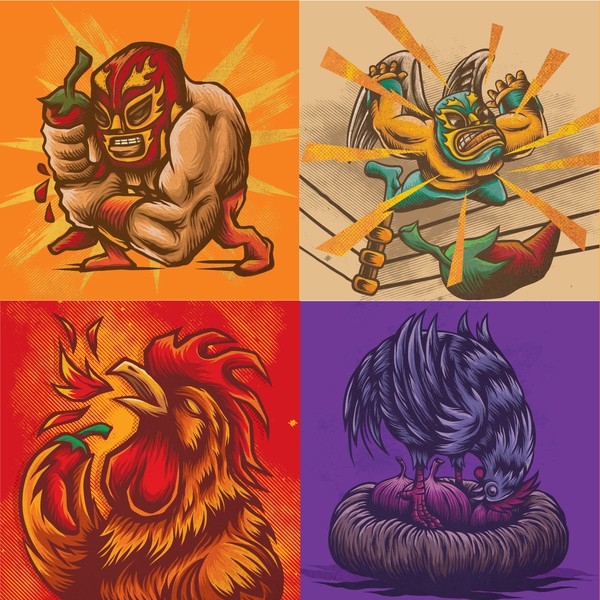 Design by MANTSA® titled "sauce brothers logo and label design"