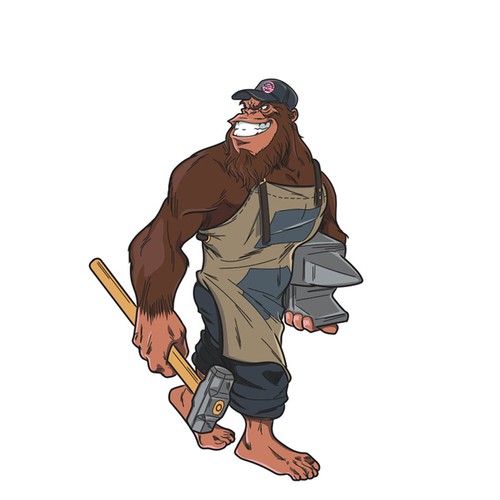 We need a Bigfoot mascot who is forging to showcase our brand Design réalisé par Xshand